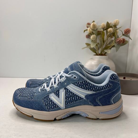 Vionic 23 Walk 2.0 Denim Lace Up Sneakers Comfort Shoe Blue Women's 12 M NWOB - Picture 3 of 9